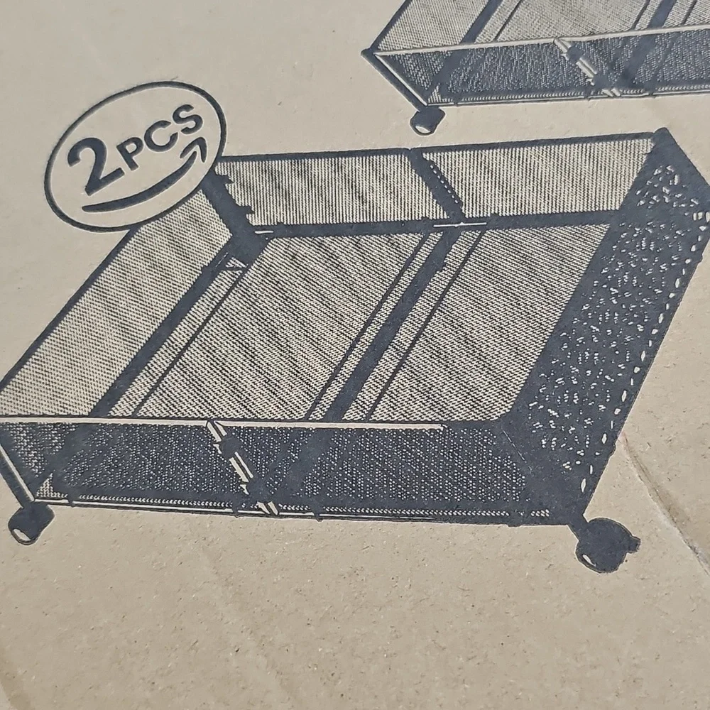 Nwt 2 Black Under-Bed Storage Organizer Set - Picture 3 of 5